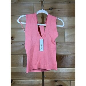 525 America ribbed knit halter top Pink Revolve Anthropologie NWT Sm Retail $89